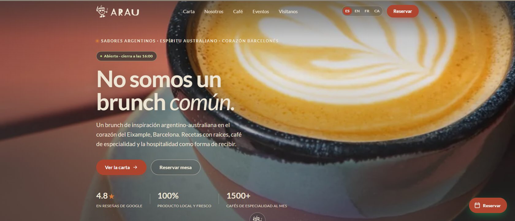 Arau Brunch — rediseño (araubrunch.es)