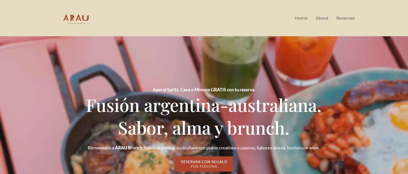 Arau Brunch — web anterior (reservas.araubrunch.es)
